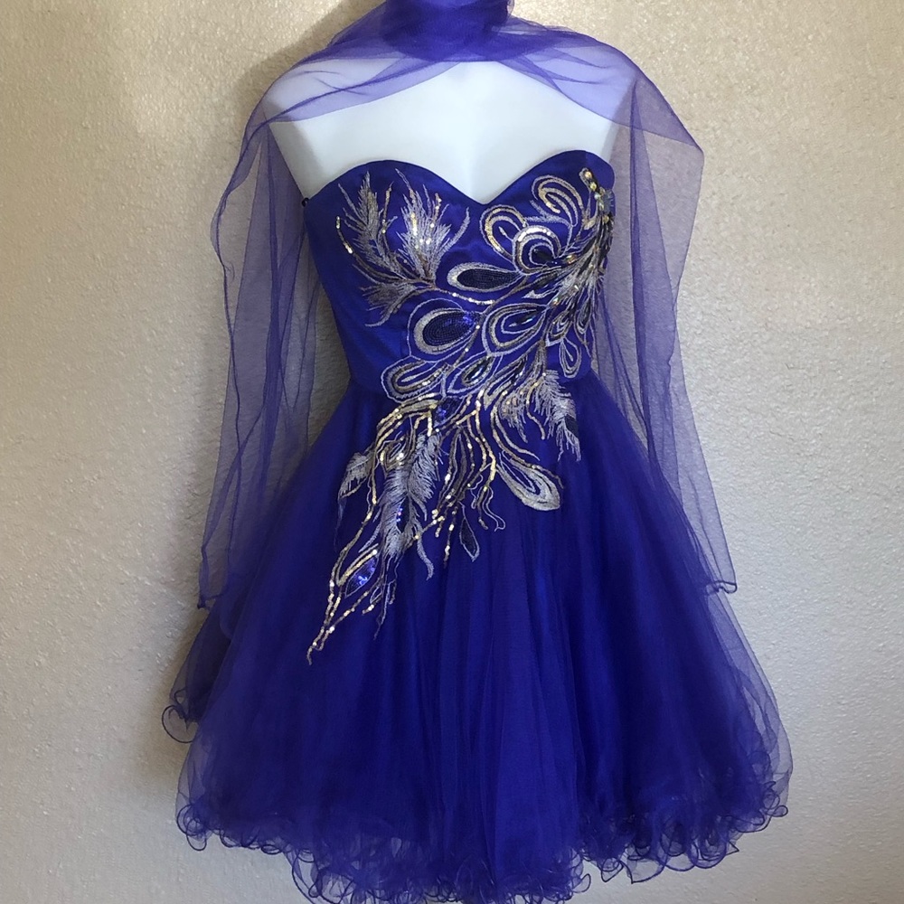 Nina Canacci Purple Mini Dress